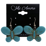 Mi Amore Butterfly Dangle-Earrings Blue