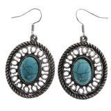 Mi Amore Dangle-Earrings Silver-Tone/Blue