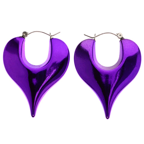 Mi Amore Hoop-Earrings Purple