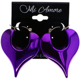 Mi Amore Hoop-Earrings Purple
