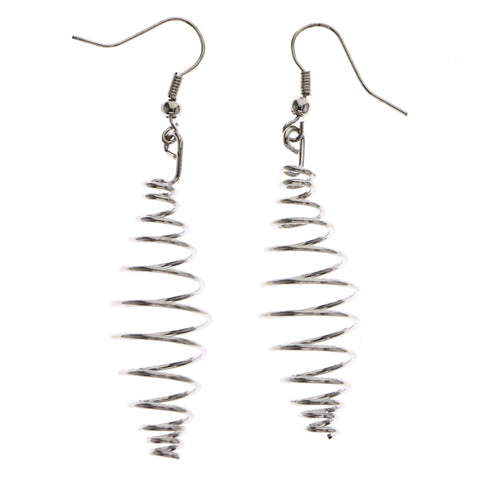 Mi Amore Spring Like Dangle-Earrings Silver-Tone