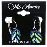 Mi Amore AB Finish Dangle-Earrings Blue/Yellow