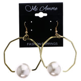 Mi Amore Dangle-Earrings Gold-Tone/White