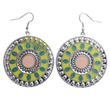 Mi Amore Dangle-Earrings Silver-Tone/Yellow