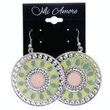 Mi Amore Dangle-Earrings Silver-Tone/Yellow