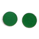 Mi Amore Post-Earrings Green/Silver-Tone