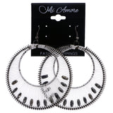 Mi Amore String Art Dangle-Earrings White/Dark-Silver