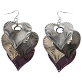 Mi Amore Heart Chandelier-Earrings Silver-Tone/Gold-Tone