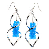 Mi Amore Dangle-Earrings Blue/Silver-Tone