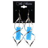 Mi Amore Dangle-Earrings Blue/Silver-Tone