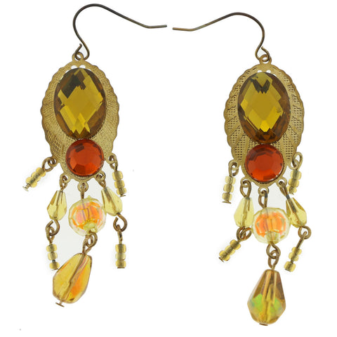 Mi Amore Dangle-Earrings Gold-Tone/Yellow