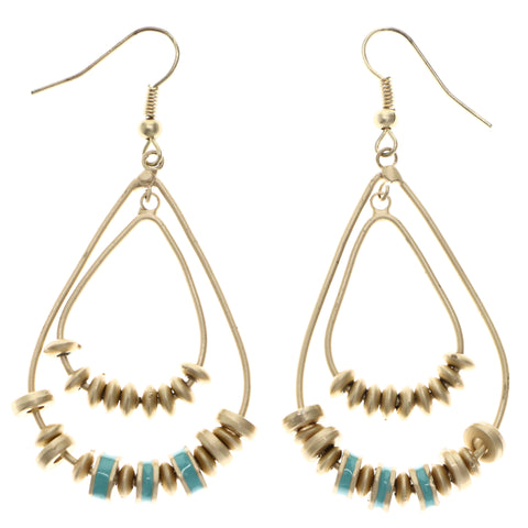 Mi Amore Dangle-Earrings Gold-Tone/Blue
