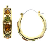 Mi Amore Hoop-Earrings Gold-Tone/Green