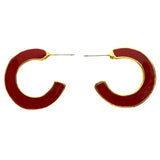 Mi Amore Dangle-Earrings Red/Gold-Tone
