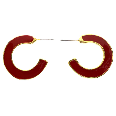 Mi Amore Dangle-Earrings Red/Gold-Tone