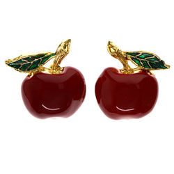 Mi Amore Apple Post-Earrings Red/Green