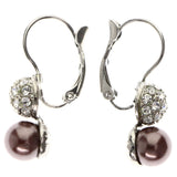 Mi Amore Dangle-Earrings Silver-Tone/Brown