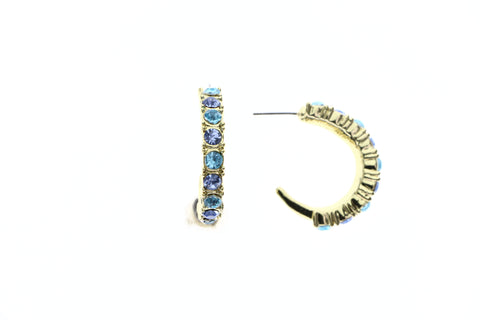 Mi Amore Dangle-Earrings Gold-Tone/Blue