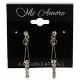 Mi Amore Drop-Dangle-Earrings Silver-Tone