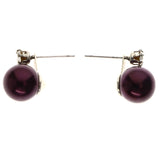 Mi Amore Post-Earrings Purple/Silver-Tone