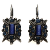Mi Amore Antiqued Dangle-Earrings Silver-Tone/Blue