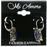 Mi Amore Antiqued Dangle-Earrings Silver-Tone/Blue