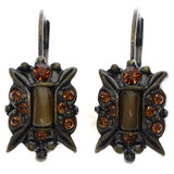 Mi Amore Antiqued Dangle-Earrings Gold-Tone/Brown