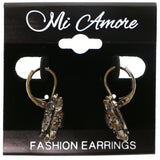 Mi Amore Antiqued Dangle-Earrings Gold-Tone/Brown