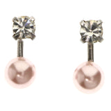 Mi Amore Post-Earrings Pink/Silver-Tone