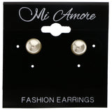 Mi Amore Stud-Earrings White