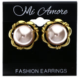 Mi Amore Post-Earrings Gold-Tone/Brown