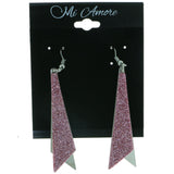 Mi Amore Dangle-Earrings Silver-Tone/Pink