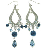Mi Amore Dangle-Earrings Silver-Tone/Blue