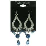 Mi Amore Dangle-Earrings Silver-Tone/Blue