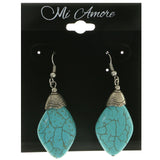 Mi Amore Dangle-Earrings Silver-Tone/Blue