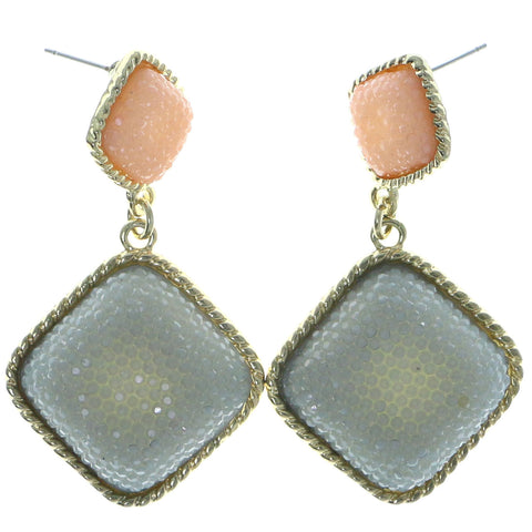 Mi Amore Dangle-Earrings Gold-Tone/Blue