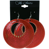 Mi Amore Dangle-Earrings Red/Gold-Tone