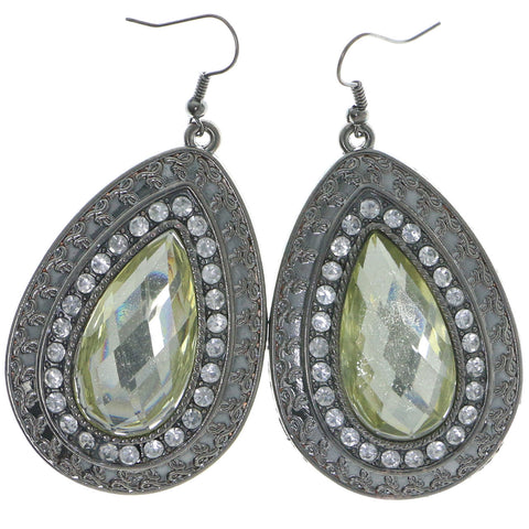 Mi Amore Dangle-Earrings Silver-Tone/Yellow