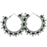 Mi Amore Dangle-Earrings Silver-Tone/Black