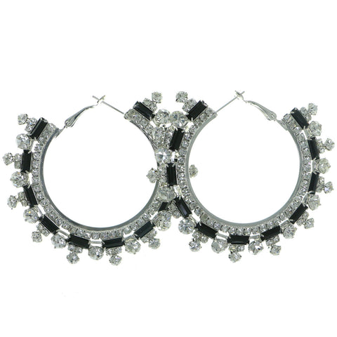 Mi Amore Dangle-Earrings Silver-Tone/Black
