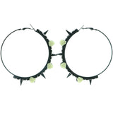 Mi Amore Rose Dangle-Earrings Black/White