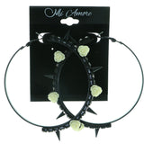Mi Amore Rose Dangle-Earrings Black/White
