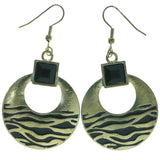 Mi Amore Zebra Dangle-Earrings Gold-Tone/Black