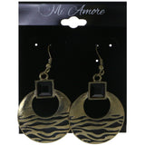 Mi Amore Zebra Dangle-Earrings Gold-Tone/Black