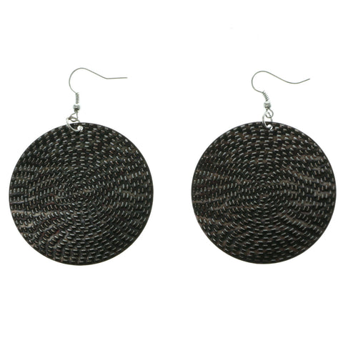 Silver-Tone & Multi Colored Metal Dangle-Earrings