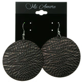 Silver-Tone & Multi Colored Metal Dangle-Earrings