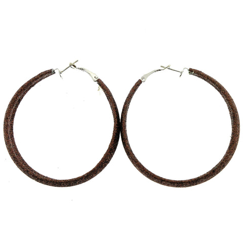 Mi Amore Hoop-Earrings Silver-Tone/Brown