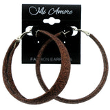 Mi Amore Hoop-Earrings Silver-Tone/Brown