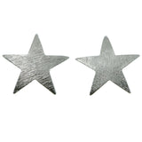 Silver-Tone Metal Stud-Earrings