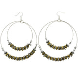 Mi Amore Dangle-Earrings Silver-Tone/Yellow